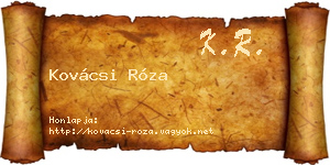 Kovácsi Róza névjegykártya